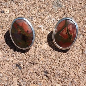 Polychrome Jasper Stud earrings